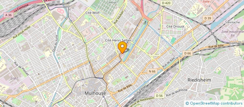 localisation de l'entreprise SYNDICAT DES COPROPRIETAIRES DE LA RESIDENCE RIVE DU BASSIN  MULHOUSE