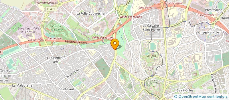 localisation de l'entreprise SYNDICAT DES COPROPRIETAIRES DU 16 ALLEE DE LA VERTE VALLEE à CAEN