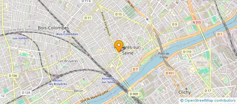 localisation de l'entreprise SYNDICAT DES COPROPRIETAIRES DU 62 RUE DE NANTERRE  ASNIERES-SUR-SEINE