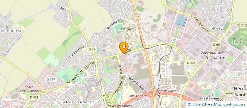 localisation de l'entreprise SYNDICAT DES COPROPRIETAIRES DU CENTRE COMMERCIAL COTE DE NACRE à CAEN