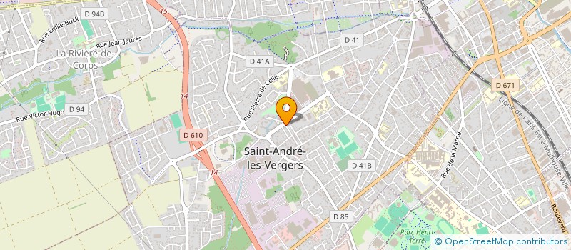 localisation de l'entreprise SYNDICAT DES COPROPRIETAIRES DU CENTRE COMMERCIAL ST ANDRE LES VERGERS AV CHARLES DE REFUGE  SAINT-ANDRE-LES-VERGERS