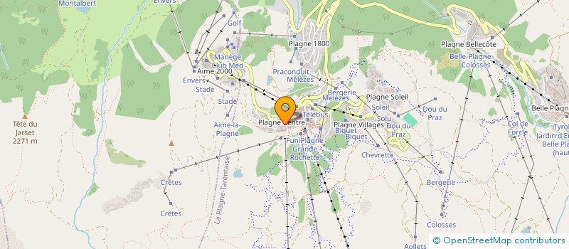 localisation de l'entreprise SYNDICAT DES COPROPRIETAIRES L'EVEREST  LA PLAGNE TARENTAISE