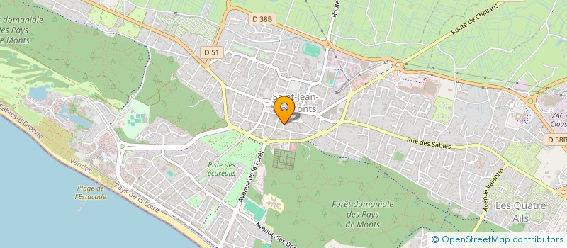 localisation de l'entreprise SYNDICAT DES COPROPRIETAIRES LE BOSQUET à SAINT-JEAN-DE-MONTS