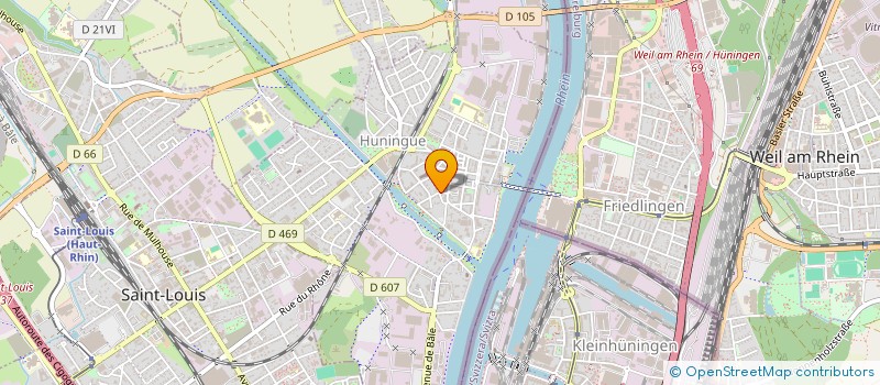 localisation de l'entreprise SYNDICAT DES COPROPRIETAIRES LE PORT  HUNINGUE