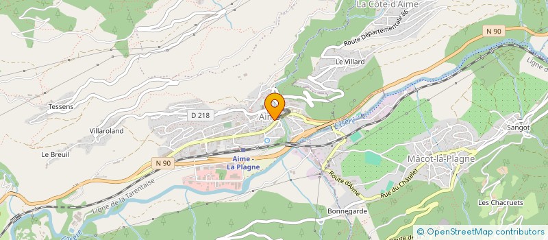 localisation de l'entreprise SYNDICAT DES COPROPRIETAIRES LE SAINT ANTOIRE AIME LA PLAGNE  AIME-LA-PLAGNE