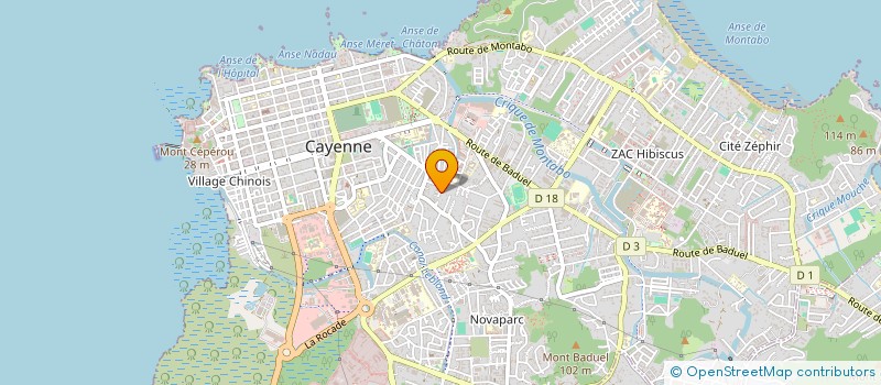 localisation de l'entreprise SYNDICAT  DES COPROPRIETAIRES  LES BOIS DES CHAUMES  CAYENNE