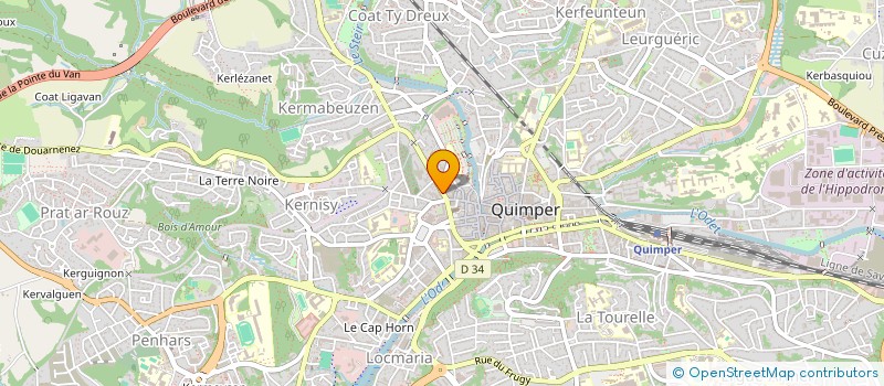 localisation de l'entreprise SYNDICAT DES COPROPRIETAIRES LES CHENES  QUIMPER