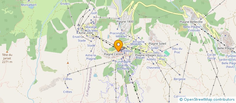 localisation de l'entreprise SYNDICAT DES COPROPRIETAIRES LES ECRINS  LA PLAGNE TARENTAISE