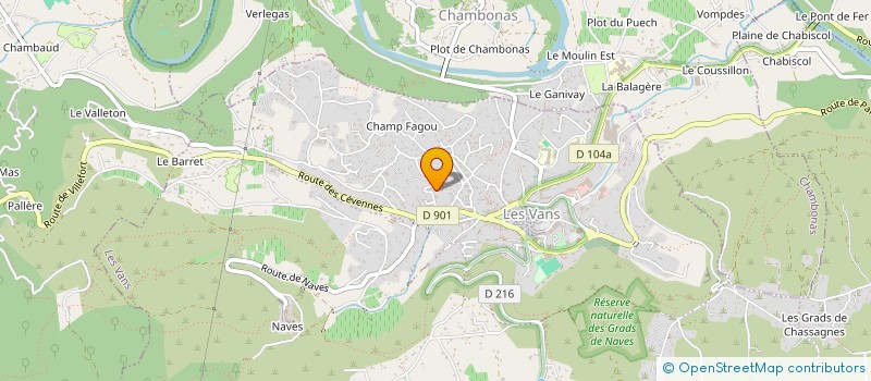 localisation de l'entreprise SYNDICAT DES COPROPRIETAIRES LOU SOUREL  LES VANS