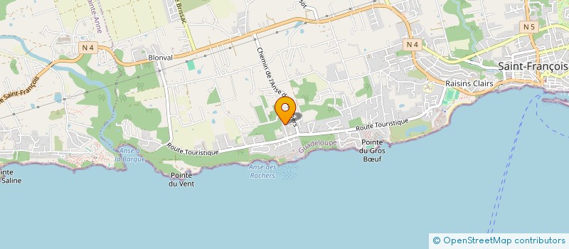 localisation de l'entreprise SYNDICAT DES COPROPRIETAIRES PIE MANGO  SAINT-FRANCOIS