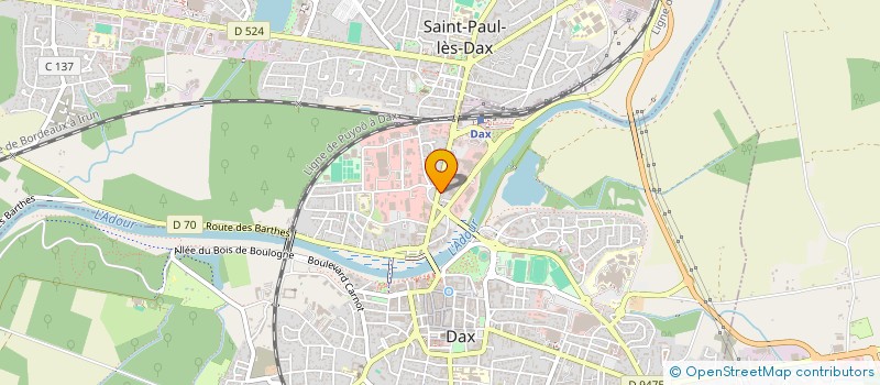 localisation de l'entreprise SYNDICAT DES COPROPRIETAIRES RESIDENCE 90-92 AV ST VINCENT DE PAUL  DAX