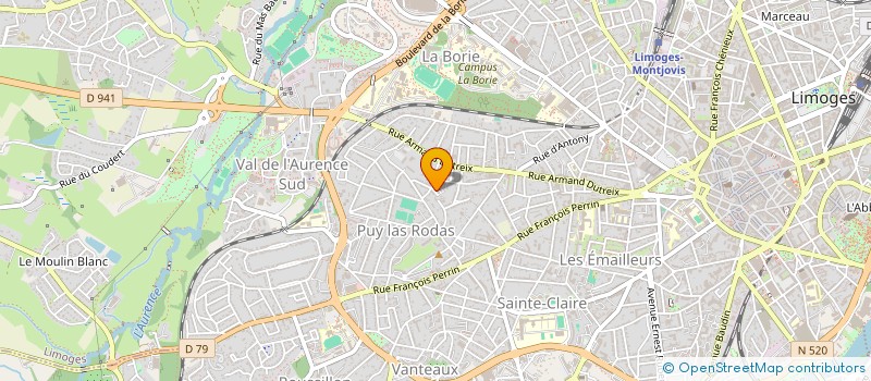 localisation de l'entreprise SYNDICAT DES COPROPRIETAIRES RESIDENCE COURTOT à LIMOGES
