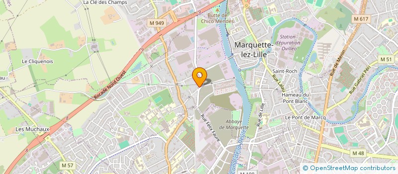 localisation de l'entreprise SYNDICAT DES COPROPRIETAIRES RESIDENCE LE JARDIN POURPRE  MARQUETTE-LEZ-LILLE