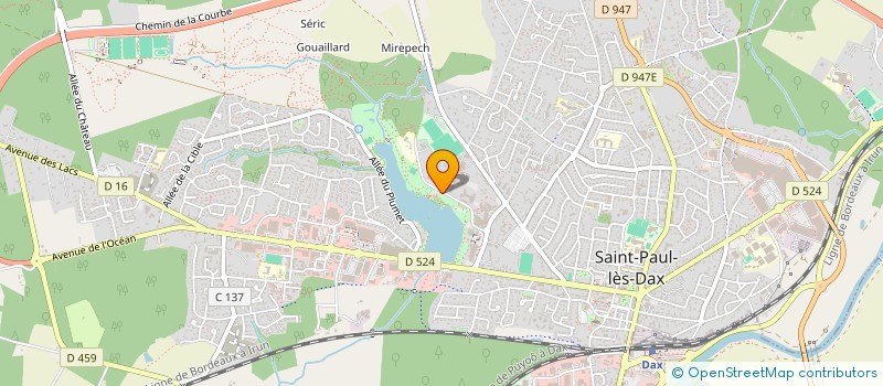 localisation de l'entreprise SYNDICAT DES COPROPRIETAIRES RESIDENCE LES JARDINS DU LAC  SAINT-PAUL-LES-DAX