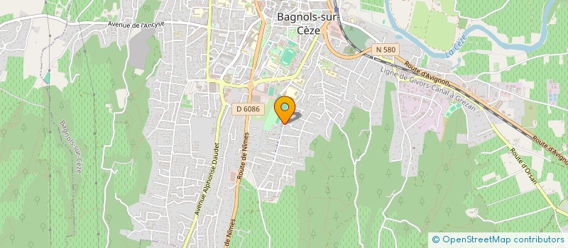 localisation de l'entreprise SYNDICAT DES COPROPRIETAIRES RESIDENCE LES OLIVIERS  BAGNOLS-SUR-CEZE