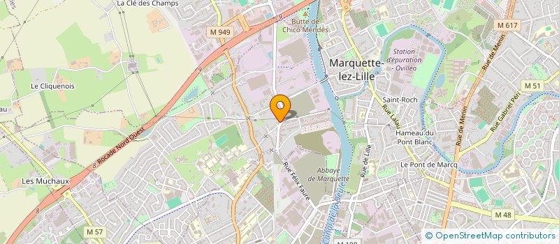 localisation de l'entreprise SYNDICAT DES COPROPRIETAIRES RESIDENCE NOUVELLES RIVES  MARQUETTE-LEZ-LILLE