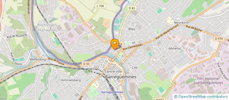 localisation de l'entreprise SYNDICAT DES COPROPRIETAIRES TERRASSES DE BLIES  BLIES-EBERSING