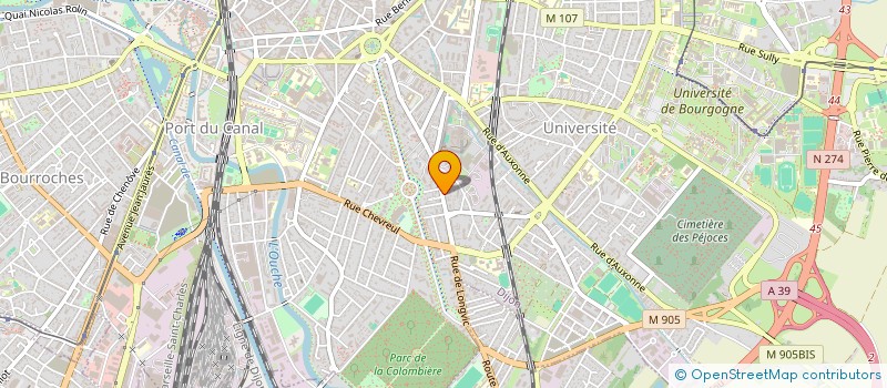 localisation de l'entreprise SYNDICAT DES COPROPRIETE DU 91 RUE DE LONGVIC  DIJON