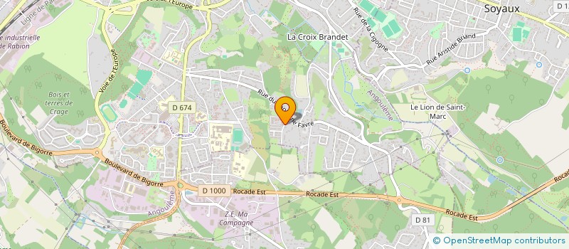 localisation de l'entreprise SYNDICAT DES COPROPRIETES LES BALCONS DE BELLEVUE à ANGOULEME