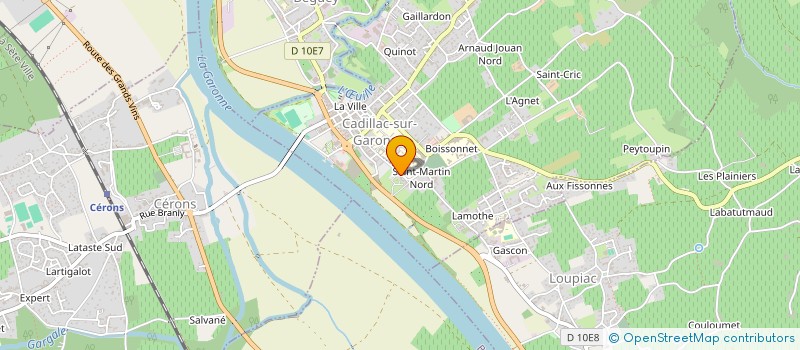 localisation de l'entreprise SYNDICAT  DES COTES DE GARONNE  CADILLAC-SUR-GARONNE