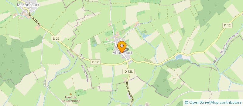 localisation de l'entreprise SYNDICAT DES EAUX D'ABONCOURT - MACONCOURT  ABONCOURT
