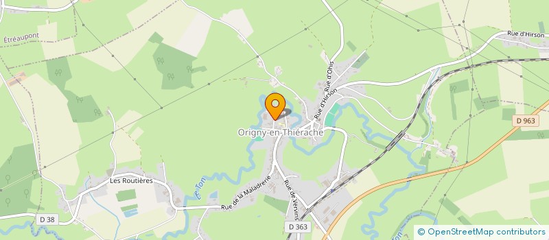 localisation de l'entreprise SYNDICAT DES EAUX D'ORIGNY EN THIERACHE  ORIGNY-EN-THIERACHE