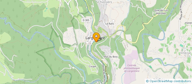 localisation de l'entreprise SYNDICAT DES EAUX DU BASSIN DE L ARDECHE à LARGENTIERE