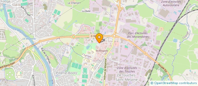 localisation de l'entreprise SYNDICAT DES ELEVEURS DE BOVINS DE RACE BLONDE D AQUITAINE DU DEPARTEMENT DE LA MAYENNE  CHANGE