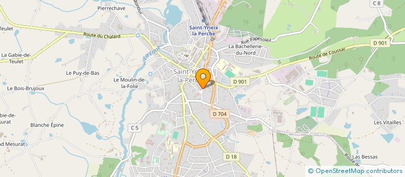 localisation de l'entreprise SYNDICAT DES ELEVEURS DE PORCS CUL NOIR  SAINT-YRIEIX-LA-PERCHE