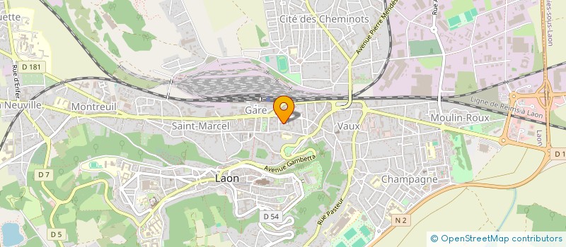 localisation de l'entreprise SYNDICAT DES FORESTIERS PRIVES DE L'AISNE à LAON