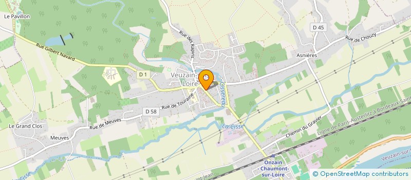 localisation de l'entreprise SYNDICAT DES PRODUCTEURS DE VIN D'AOC TOURAINE MESLAND  VEUZAIN-SUR-LOIRE