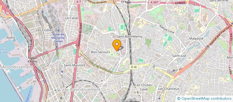 localisation de l'entreprise SYNDICAT DES QUARTIERS POPULAIRES DE MARSEILLE ET ENVIRONS à MARSEILLE