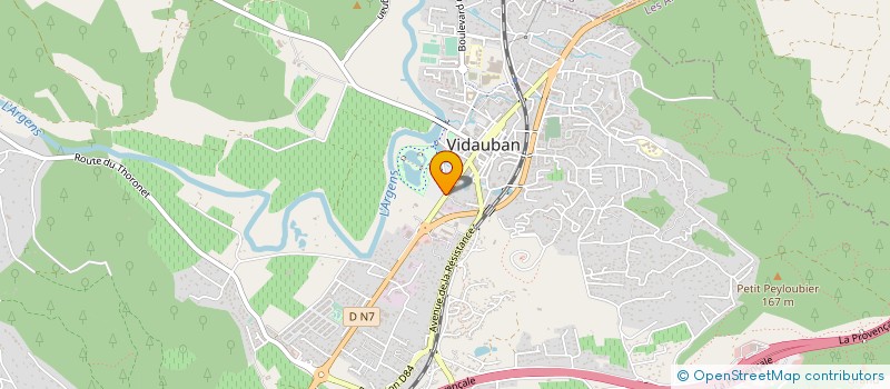 localisation de l'entreprise SYNDICAT DES VIGNERONS DU VAR  VIDAUBAN