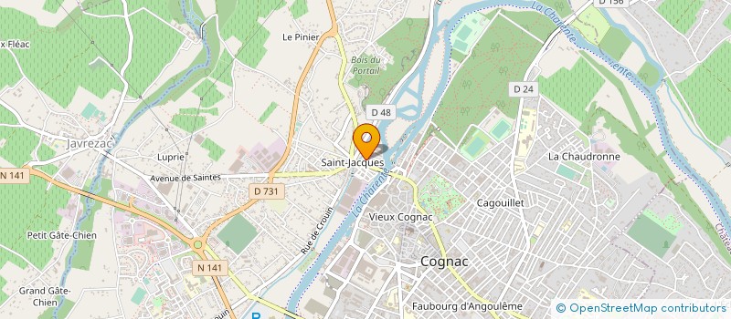 localisation de l'entreprise SYNDICAT DES VINS IGP CHARENTAIS à COGNAC