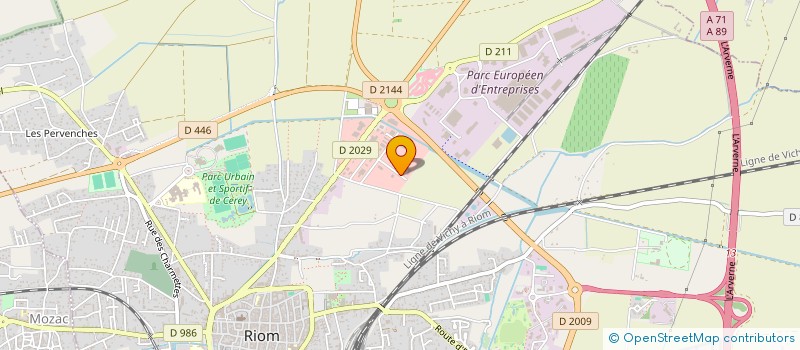 localisation de l'entreprise SYNDICAT DU BOIS DE L'AUMONE (S.B.A.)  RIOM