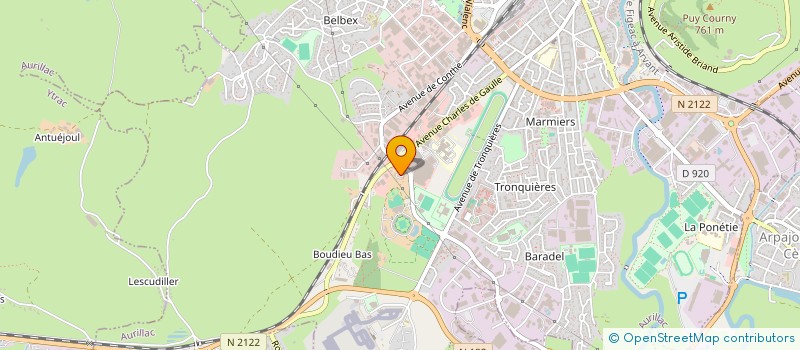 localisation de l'entreprise SYNDICAT ELEVEURS CHEVAUX DE SANG DU CANTAL à AURILLAC
