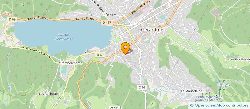 localisation de l'entreprise SYNDICAT FABRICANTS PAPIERS DE L'EST  GERARDMER