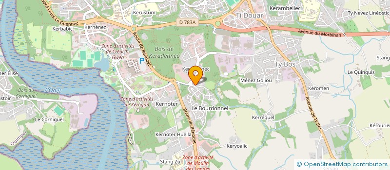 localisation de l'entreprise SYNDICAT FDSEA à QUIMPER
