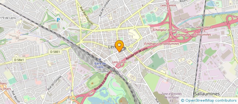 localisation de l'entreprise SYNDICAT FORCE OUVRIERE DE LA COMMUNICATION POSTES DU PAS DE CALAIS  LENS