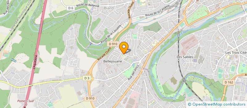 localisation de l'entreprise SYNDICAT FORCE OUVRIERE DE LA VILLE DU CCAS ET DE LA COMMUNAUTE D'AGGLOMERATION DE POITIERS  POITIERS