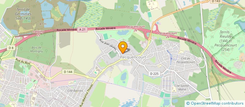 localisation de l'entreprise SYNDICAT FORCE OUVRIERE DES MINEURS  PECQUENCOURT