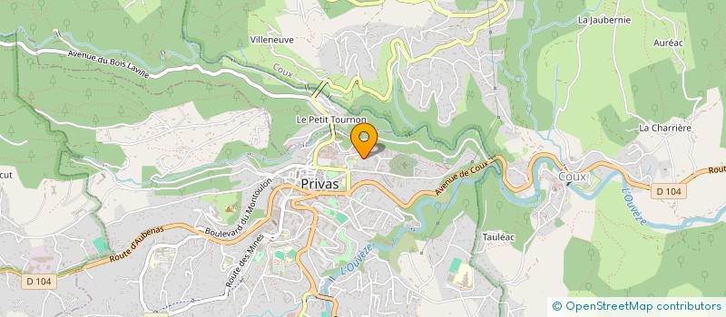 localisation de l'entreprise SYNDICAT FORCE OUVRIERE DES PERSONNELS DU CONSEIL DEPARTEMENTAL DE L'ARDECHE  PRIVAS