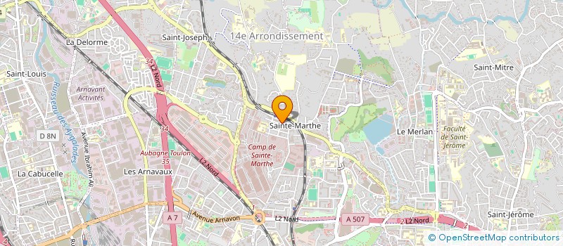 localisation de l'entreprise SYNDICAT INFIRMIERES B D R  MARSEILLE