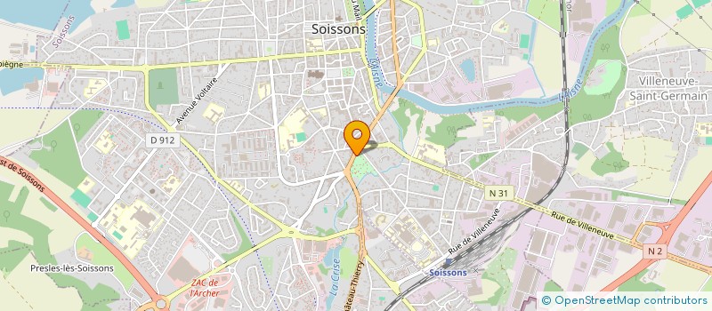 localisation de l'entreprise SYNDICAT INITIATIVE à SOISSONS
