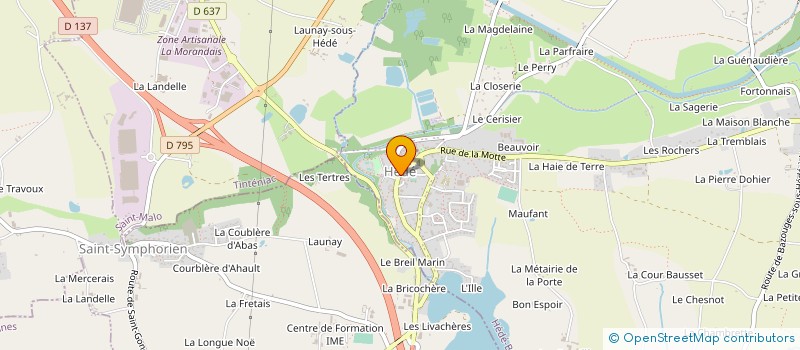 localisation de l'entreprise SYNDICAT INITIATIVE HEDE à HEDE-BAZOUGES