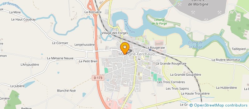 localisation de l'entreprise SYNDICAT INITIATIVE MARTIGNE FERCHAUD à MARTIGNE-FERCHAUD