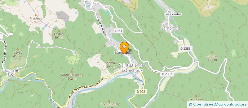 localisation de l'entreprise SYNDICAT INITIATIVE PAYS MONTS SOURCES  AVENE