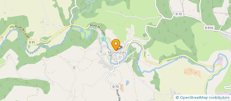 localisation de l'entreprise SYNDICAT INTERCOMMUNAL A VOCATION MULTIPLE DU CANTON DE MONESTIES  MONESTIES