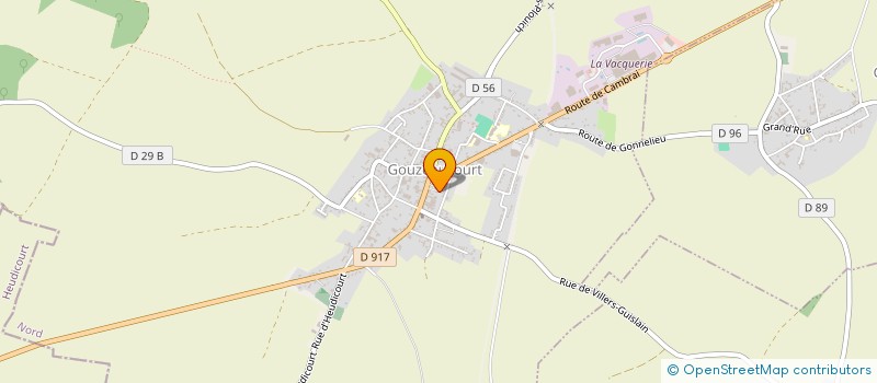 localisation de l'entreprise SYNDICAT INTERCOMMUNAL A VOCATION MULTIPLE LA VACQUERIE (SIVOM) à GOUZEAUCOURT