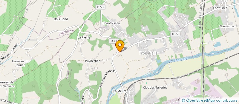 localisation de l'entreprise SYNDICAT INTERCOMMUNAL A VOCATION SCOLAIRE DE TROIS PALIS CHAMPMILLON à TROIS-PALIS